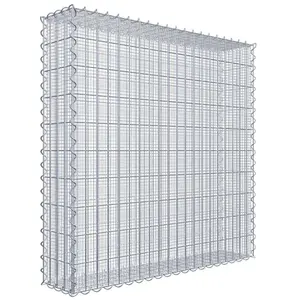 Gabiona Gabion à copeaux 100 cm x 100 cm x 20 cm (L x H x P), maille 5 cm x 10 cm, spirale pas cher
