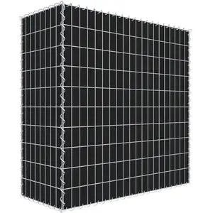 Gabion vert avec non-tissé 100 cm x 100 cm x 40 cm (L x H x P), maille 5 cm x 10 cm, spirale pas cher