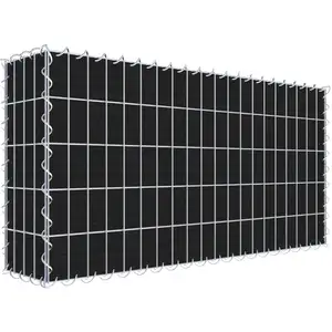 Gabiona Gabion vert avec non-tissé 100 cm x 50 cm x 20 cm (L x H x P), maille 5 cm x 10 cm, spirale