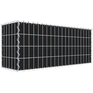 Gabion vert avec non-tissé 100 cm x 40 cm x 30 cm (L x H x P), maille 5 cm x 10 cm, spirale pas cher