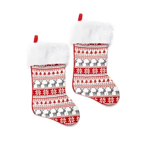 HEITMANN DECO Chaussette de Père Noël, Rennes, 2er-Set