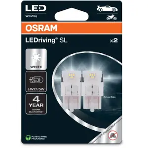 2 Ampoules Led Osram Cool White Ledriving W21/5w 12v 0,4/1,9w pas cher