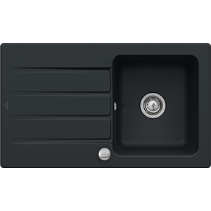 SCD Evier 1 bac 1 égouttoir en céramique ARCHITECTURA coloris noirVendu parconforama