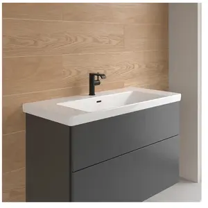 Villeroy & Boch Embrace Lavabo mural, avec 1 trou de robinetterie, avec trop-plein l: 100 P: 47 cm, 4A89A5R1,Vendu parreuter