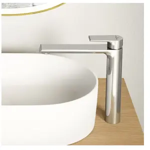 Mitigeur lavabo surélevée villeroy et boch Liberty xl sans tirette Chrome pas cher