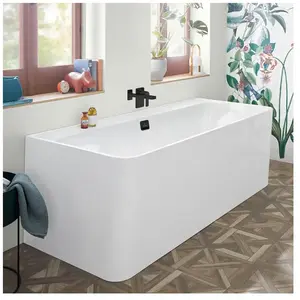 Comparateur de prix : Baignoire droite murale 180 x 80 villeroy et boch Collaro vidage noir mat