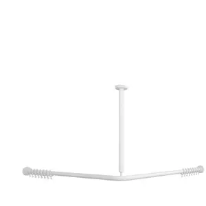 Villeroy & Boch ViCare Tringle de rideau de douche, avec fixation au p... pas cher