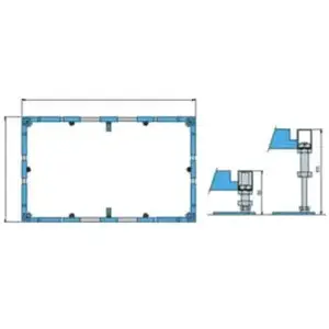 Comparateur de prix : Villeroy & Boch Cadre de montage ViFrame pour grands receveurs de douche en Quaryl Squaro Infinity