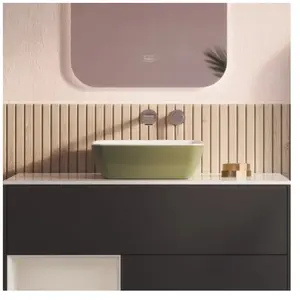 Comparateur de prix : Vasque carrée à poser villeroy et boch Artis Vert sauge