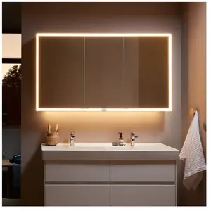 Villeroy & Boch My View Now Armoire de toilette, avec éclairage l: 140 H: 75 P: 16,8 cm, 3 portes, A4571400,