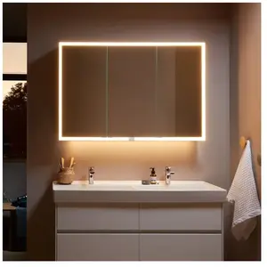 Comparateur de prix : Villeroy & Boch My View Now Armoire de toilette, avec éclairage l: 120 H: 75 P: 16,8 cm, 3 portes, A4551200,