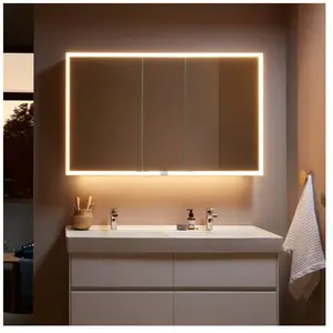 Villeroy & Boch My View Now Armoire de toilette, avec éclairage l: 130 H: 75 P: 16,8 cm, 3 portes, A4551300,Vendu parkaufland