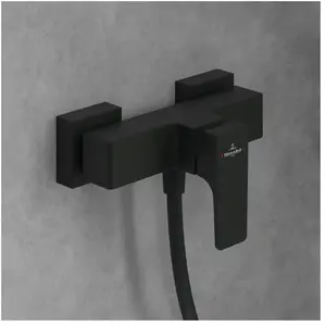 Mitigeur mécanique douche Architectura Square Noir mat Villeroy & Boch pas cher