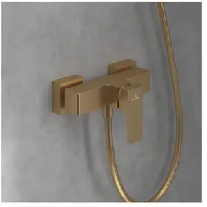 Mitigeur mécanique douche Architectura Square Or brossé Villeroy & Boch pas cher