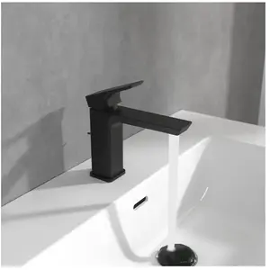 Mitigeur lavabo VILLEROY ET BOCH Subway 3.0 avec tirette Matt Black pas cher