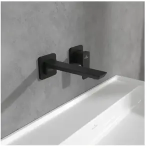 Mitigeur lavabo mural VILLEROY ET BOCH Subway 3.0 Matt Black pas cher