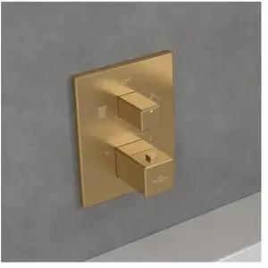 Villeroy & Boch Mitigeur thermostatique encastré 2 voies Mettlach Brushed Gold TU pas cher