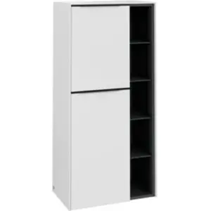 Comparateur de prix : V&B Armoire moyenne Subway 3.0 57,4x120x36,2cm, porte gauche/grand avant bleu, corps blanc