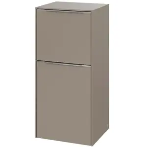 V&B Subway 3.0 Armoire latérale 40x86x36,2cm, taupe, porte/poignée alu brillant pas cher