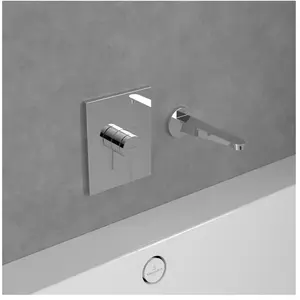 Bec de baignoire VILLEROY ET BOCH Conum montage mural Chrome pas cher