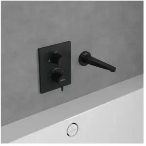 Mitigeur thermostatique encastré VILLEROY ET BOCH Conum Matt Black pas cher