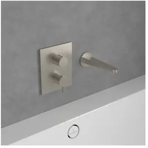 Mitigeur thermostatique encastré VILLEROY ET BOCH Conum Brushed Nickel... pas cher