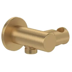 Support mural fixe pour douchette villeroy et boch Universal rond Or brossé pas cher