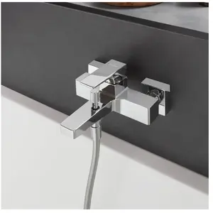 Mitigeur bain douche mécanique villeroy et boch Architectura Square Chrome pas cher