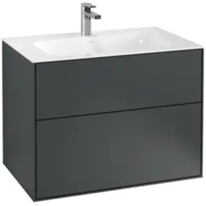 V&B Meuble sous lavabo Finion 79,6x59,1x49,8cm, laque mate bleu mdVendu parcontorion