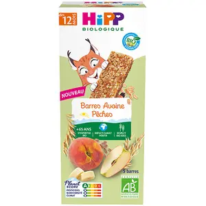 Hipp Bio Barres Avoine Pêches Bio 5x20g