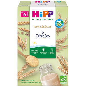 Comparateur de prix : Hipp Bio 100% Céréales 5 Céréales +6m 250g