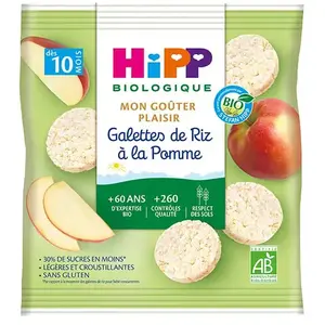 Comparateur de prix : Hipp Bio Mon Goûter Plaisir Galettes de Riz à la Pomme +10m 30g