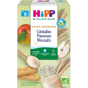 Cereales Pommes Biscuits Des 8 Mois Matins Gourmands 250g Hipp pas cher