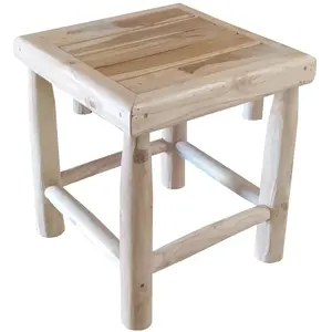 Sit Garden - Table d'appoint en Teck carré naturel - 40x40x45 cm OS pas cher
