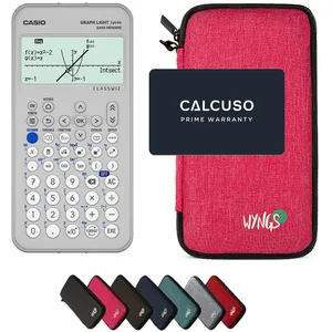 Casio Graph Light avec Housse de Protection WYNGS incluse Rose - Calcu... pas cher