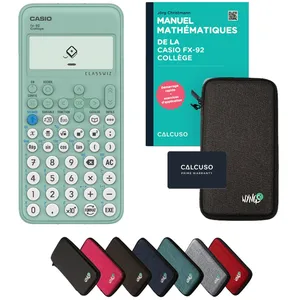 Casio fx-92 Collège avec housse de protection Gris foncé et manuel (88... pas cher