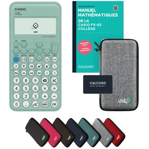 Calculatrice Casio fx-92 Collège avec housse de protection Gris clair ...Vendu paramazon