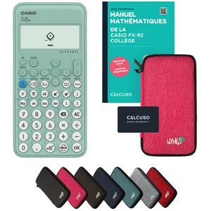 Calculatrice Casio fx-92 Collège avec housse de protection Rose et man...Vendu paramazon