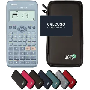 CALCUSO Ensemble de Base Noir avec Calculatrice Casio FX-83GT X Bleu (Anglais)