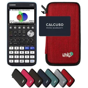 CALCUSO Ensemble de Base Rouge avec Calculatrice Graphique Casio FX-CG 50