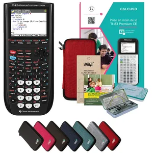 Calculatrice CALCUSO Ensemble Premium rouge avec Calculatrice Graphiqu... pas cher