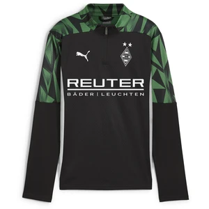 Puma Haut d’entraînement à 1/4 zip Borussia Mönchengladbach Enfant et Adolescent noir 176 pas cher