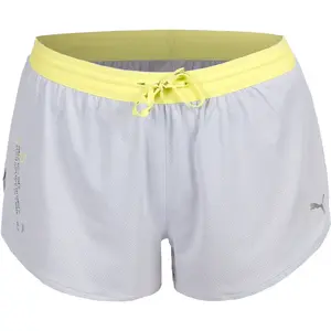 Puma Short fendu en maille 3" RUN Femme bleu XS pas cher