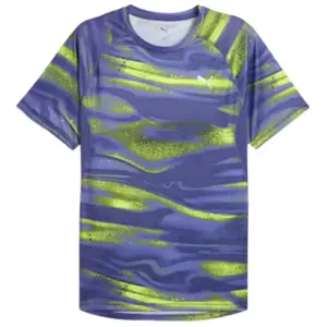 Puma T-shirt de running à imprimé intégral VELOCITY Homme bleu S pas cher