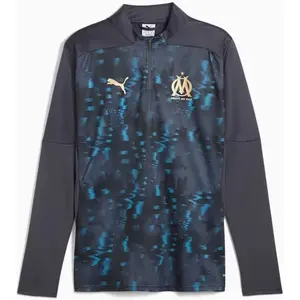 Puma Haut d'entraînement OM Prematch 2024/25 Gris XS 779250-51 pas cher