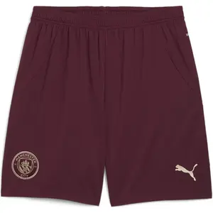 PUMA Short De Football Manchester City Homme 2024/25 - Bordeaux - Taille : S pas cher