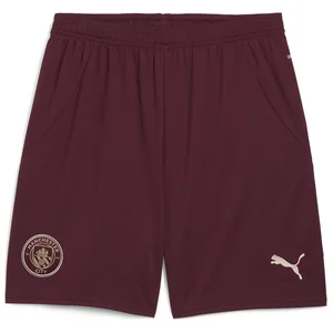 PUMA Short De Football Manchester City Homme 2024/25 - Bordeaux - Taille : M pas cher