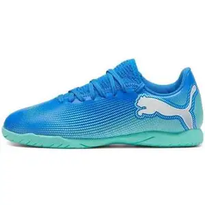 PUMA Future 7 Play IT Jr Soccer Shoe, Hyperlink Blue-Mint White, 38 EU pas cher