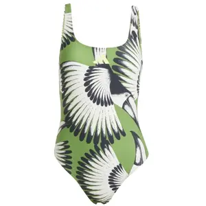 adidas Maillot de bain 1 pièce femme Farm 3-Stripes vert 36 pas cher