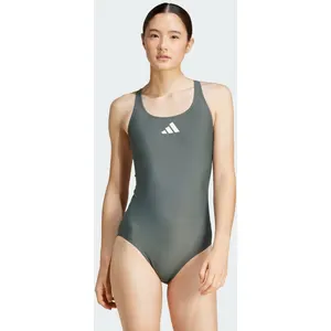 adidas Maillot de Bain Femme 3 Bars 34, Legend Ivy/Blanc, 62 pas cher